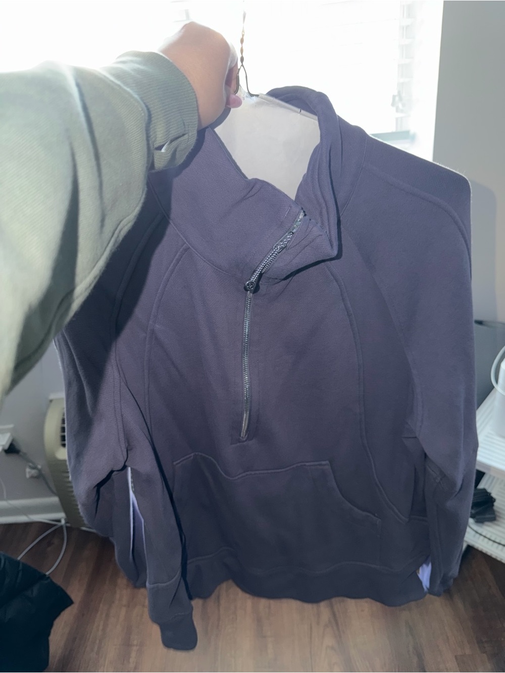 Lululemon Scuba Funnel Neck Half Zip Grape Mist M/L Oversized
